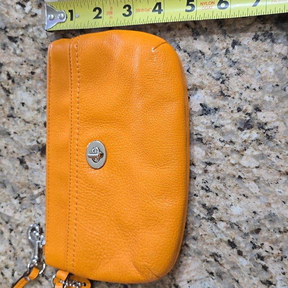 Orange COACH Wristlet - Picture 5 of 6